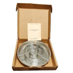 Vintage CHICAGO METALLIC 9" Checkerboard Cake Pan Set #2400 w/ Instructions